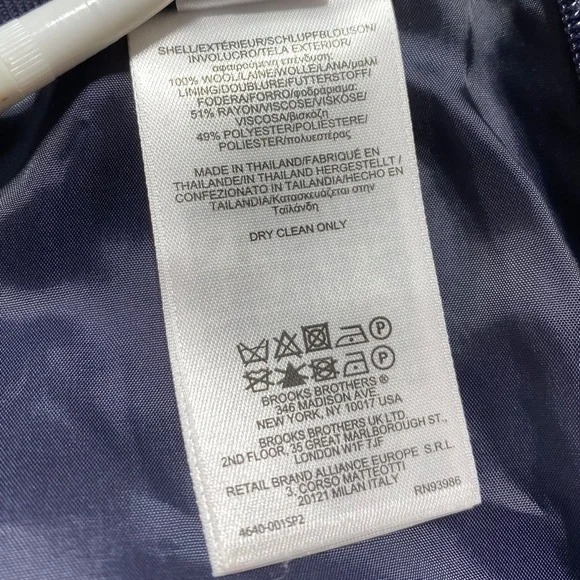 Brooks‎ Brothers Red Fleece Womens Plaid Wool Ruffle Front Skirt Size 2 Blue Red - Picture 9 of 13